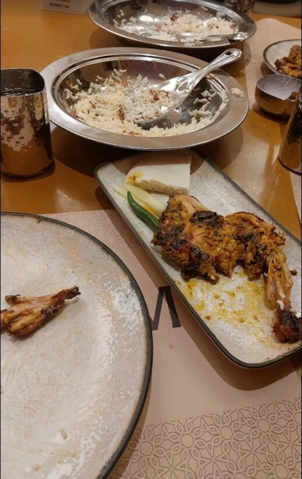Mandi rice with grilled chicken and kuboos — QumQum
